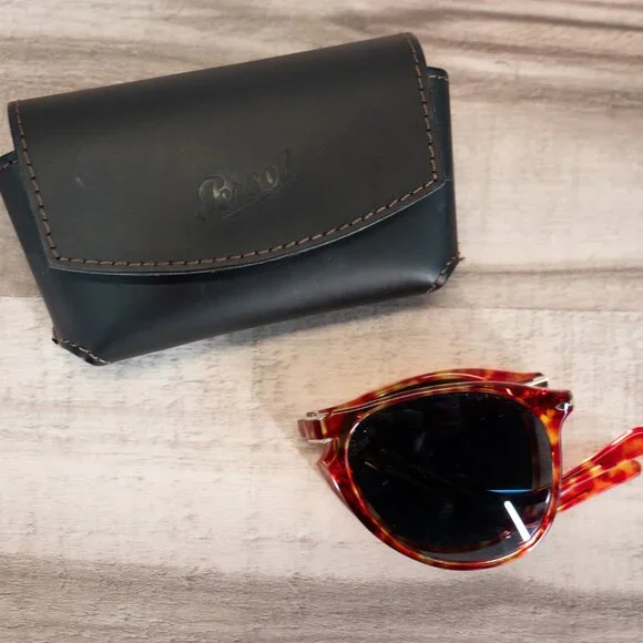 Persol 714 Sunglasses Tortoise Havana Red Folding - Picture 6 of 6